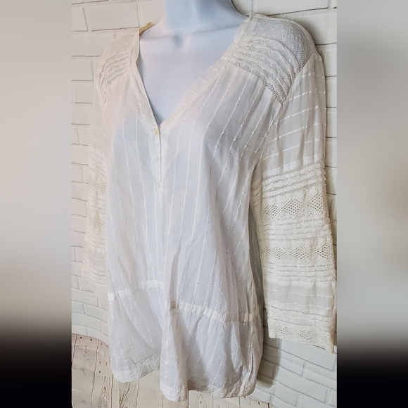 Studio West Vintage Lace Sleeve Blouse - Picture 3 of 12